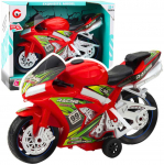 Lean Toys Racing Bike Racer Drive Lights Sounds Raudona