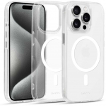 Liavec Glossy Magsafe Clear dėklas skirtas Apple iPhone 15 Pro Max baltos spalvos