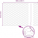 Heksagoninė tvora Žalia 0,4 x 10 m PVC