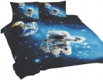 Multitex Patalynė bawełniana 160x200 Kosmos juoda mėlyna Universal Matex