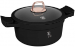 Puodas Z POWŁOKĄ TYTANOWĄ 4.4L 24CM BERLINGER HAUS Juodas ROSE BH-1457