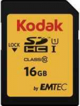 Atminties kortelė Karta Kodak 580X SDHC 16 GB Class 10 UHS-I/U1 (EKMSD16GHC10K)