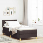 Kiemas lova su pagalve Tamsiai rudas 90 x 190 cm audinys