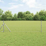 Tvora su stulpais Sidabro 0,4 x 25 m Plienas ir PVC