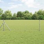Tvora su stulpais Sidabro 0,6 x 10 m Plienas ir PVC