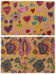 Durų kilimėlis DKD Home Decor Guma Spalvotas 2 vnt. Kokoso pluo&scaron;tas (60 x 40 x 1,5 cm)