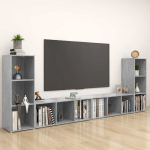 TV staliukas | Televizoriaus spintelė | 4 pcs 37 x 35 x 107.5 cm