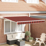 Elektrinė i&scaron;traukiama pavėsinė oranžinė ir ruda 300 x 250 cm