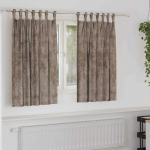 Aksominio tipo užuolaidos 2 pcs Kapučino 140 x 140 cm Aksomas