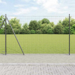 Tvora su stulpais Pilka 1,6 x 10 m Plienas ir PVC