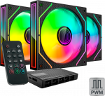 tacens Mars Gaming MF3DPROKIT computer cooling system Kompiuterio dėklas Fan 12 cm Juodas