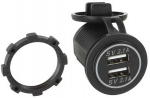 ACV USB įkrovimo adapteris 12/24 V su balta &scaron;viesa