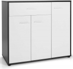 Promotions Bufetinis &scaron;oninis spintelė, 88,9x40,6x80 cm, tamsiai pilka balta