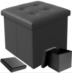 Sulankstomas pufas, 38x38x38 cm, pilkas