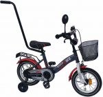Nakko team bike 12" colių dviratis su stūmimo rankena