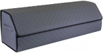 Bagažinės daiktadėžė EVAtech ECO XXL 30x30x100 cm - pilka / juodi kra&scaron;tai / pilkos siūlės / juodas vidus