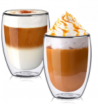 Winder Home Termo stiklinės 350 ml latte kavai su dvigubomis sienelėmis &ndash; 2 vnt. rinkinys