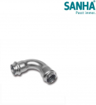 SANHA-NIROSAN-Plieninė alkūnė i&scaron; nerūdijančio plieno d90&deg; d42SANHA