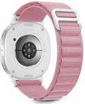 Tech-Protect Nylon Stripe apyrankė skirta Samsung Galaxy Watch 40/44/46 mm – rožinės spalvos