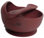 BABY 01565 Silikoninis dubuo su siurbtuku ir &scaron;eivamedžio uogų &scaron;auk&scaron;tu