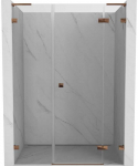 Gold Du&scaron;o durys Mexen Lunar L, de&scaron;inė, 150 cm, transparent/rose auksinis