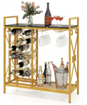 Bonideco Select Vyno lentyna 93x38x102cm., auksinės/juodos spalvos