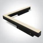 16W LED &scaron;viestuvas į magnetines sistemas MINI/MIDI, juodas, 3000/3500/4000K, 48V, 120&deg;, 42100EA/B/V