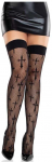 Leg Avenue Europe Leg Avenue Hosiery LEG AVENUE - WORSHIP ME LACE STOCKINGS Juodas