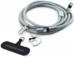 Universal Karl Lagerfeld CBDY Choupette Charm USB-C/USB-C kabelis Lanyard juodos spalvos