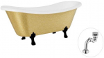 Vonia Besco Amelia Glam 190, Gold+Juodas, su sifonu Klik-klak Chrome