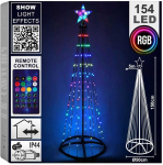 &Scaron;viečianti Kalėdų eglutė 154 LED, 150 cm