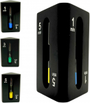 Mirtop 3-in-1 smėlio laikmatis 1&ndash;3&ndash;5 min, juodas MDF kubas, modernus interjerui
