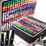 Happy people M-90, 262 spalvų mega žymeklių rinkinys kūrybai su dėklu
