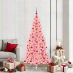 Kalėdų eglutė su 300 LED s stovu Rožinė 210 cm PVC