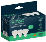 Żar&oacute;wka LED V-TAC GU10 10W 100st (pakuotė. 3 vnt.) VT-271 6500K 1000lm