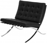 D2.DESIGN Fotelis BA1 juoda ekooda