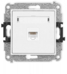 Karlik Elektrotechnik IGK-1 ICON Vieno kompiuterio lizdo mechanizmas 1xRJ45, kat. 5e, 8 kontaktų baltas IGK-1