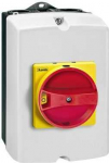 Lovato Electric GA016A-GA040A skirstytuvo korpusas, raudonai geltona rankenėlė (GAZ1)