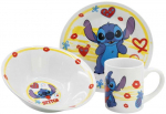 &bdquo;Disney&ldquo; Lilo ir Stitch &scaron;irdelės porcelianinis vakarienės rinkinys dovanų dėžutėje