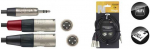 Laidas Stagg mini jack male – 2x XLR male (3m)