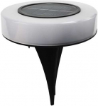 Lauko &scaron;viestuvas su saulės baterija IP44 8 LED/&Oslash;10.5cm juodas