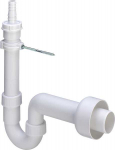 veļas ma&scaron;īnas sifons, d=50 mm, plastmasas, balts