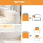Dantų &scaron;epetėlis Realprices Užklotas sofai, foteliui, neslystantis, elastingas, 70x70 cm