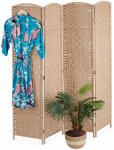Relaxdays Sulankstoma pertvara, 170x160x2 cm, natūrali mediena, popierius