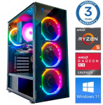 Stacionarus kompiuteris INTOP Ryzen 5 3600 64GB 500SSD M.2 NVME RX580 8GB WIN11 (RW67805WH) (Atnaujinta)