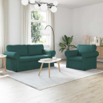 Sofa Sofos komplektas 2 pcs Tamsiai žalia 175 x 82 x 80 cm audinys