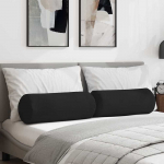 Pagalvės 2 pcs Juoda &Oslash; 25 x 70 cm Mikropluo&scaron;to audinys