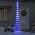 LED Kalėdų medis su 290 LED s stovu Mėlyna 250 cm metalas