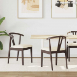 Valgomasis krėslas 2 pcs &Scaron;viesiai rudas ir &scaron;viesus