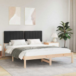 Lova Lovo rėmas su apmu&scaron;tu galvūgaliu Juodas 150 x 200 cm